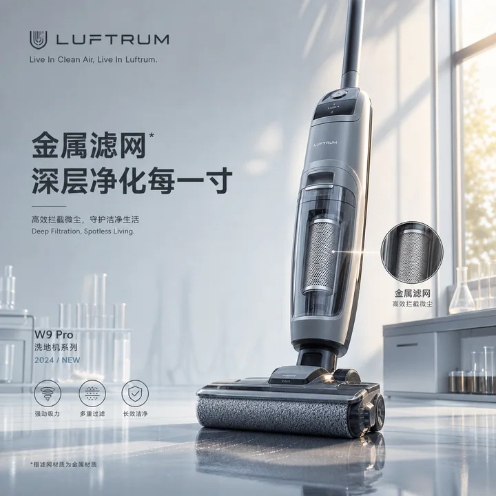 极简实验室风格洗地机品牌视觉大片