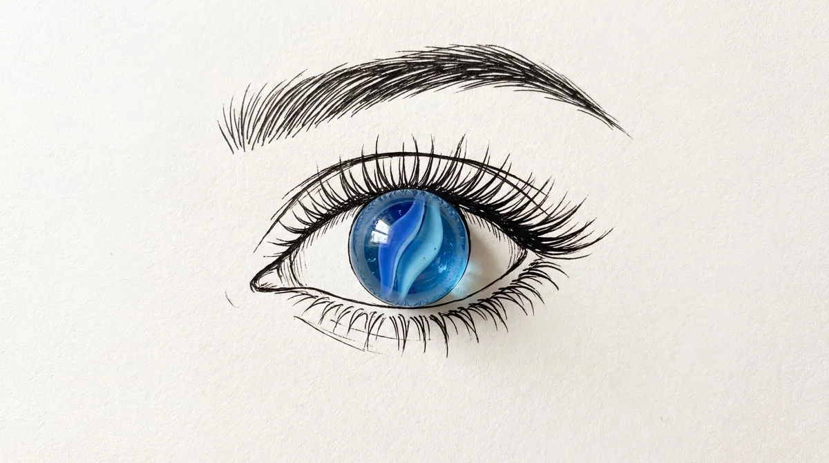 L'œil bleu minimaliste