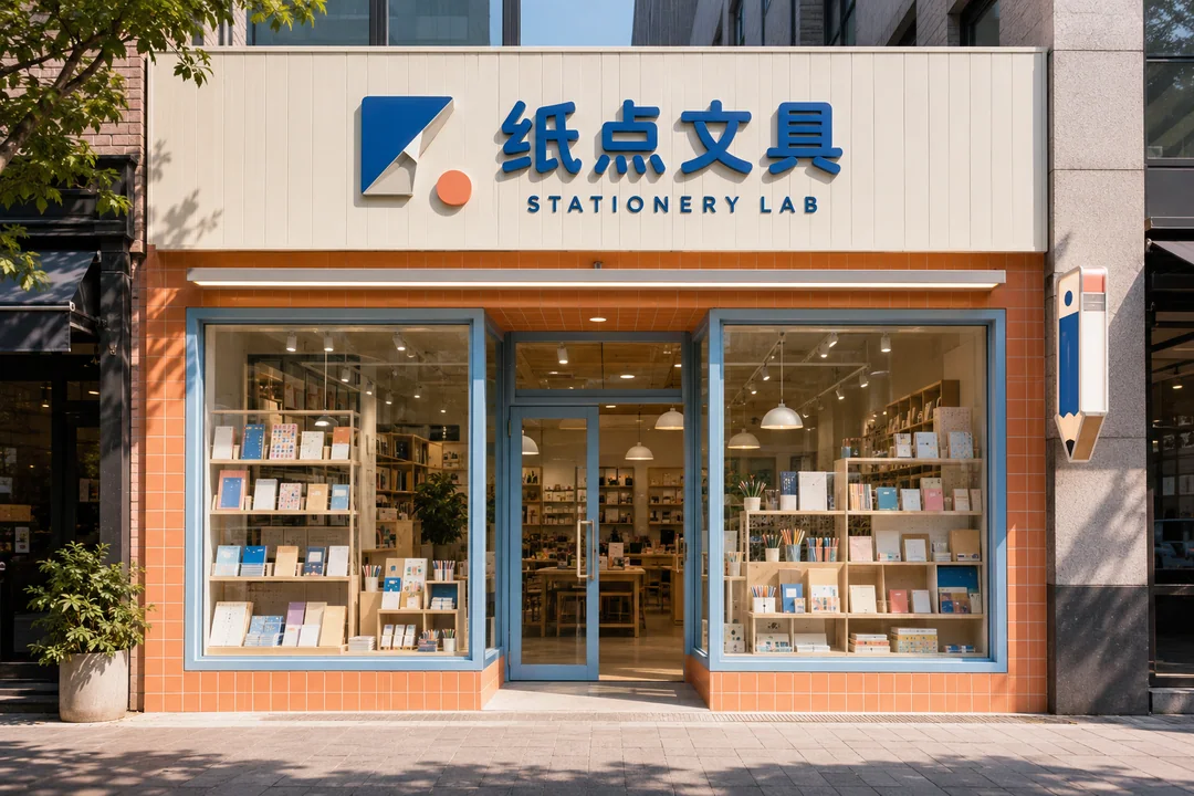纸点文具创意店面设计方案