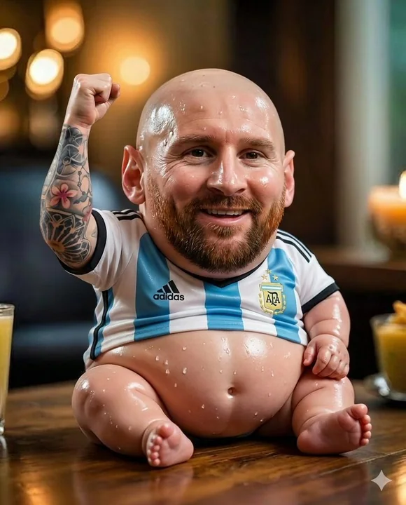 Joueur géant bébé de lumière chaude