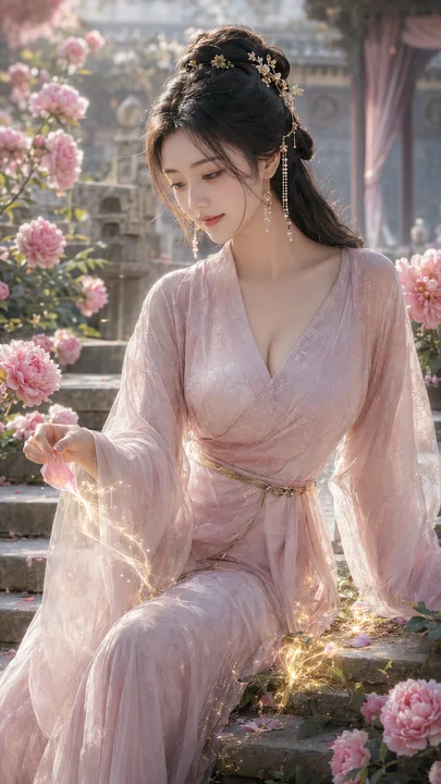 盛唐风华：牡丹灵苑仙子施展回春妙法
