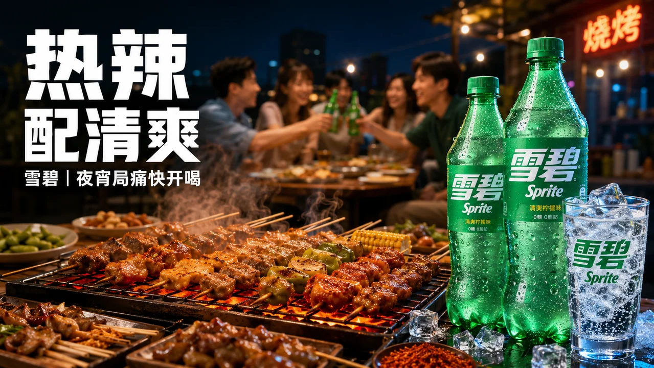 夏夜烧烤配冰镇雪碧:热辣与清爽的极致碰撞