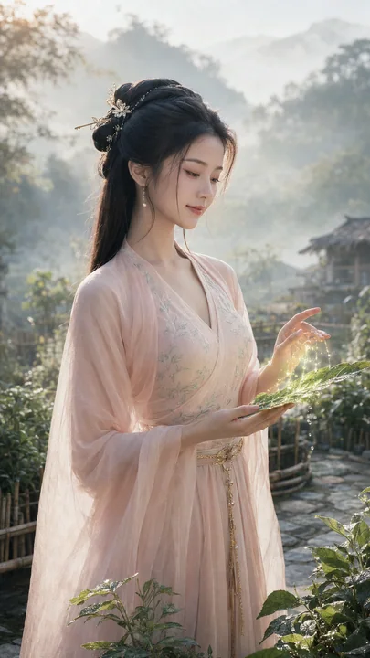 灵药宫晨露仙子：唐风幻想仙侠少女写真