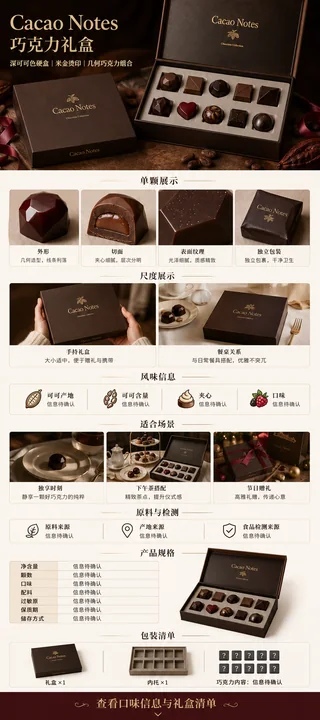 Cacao Notes巧克力礼盒精品电商详情页