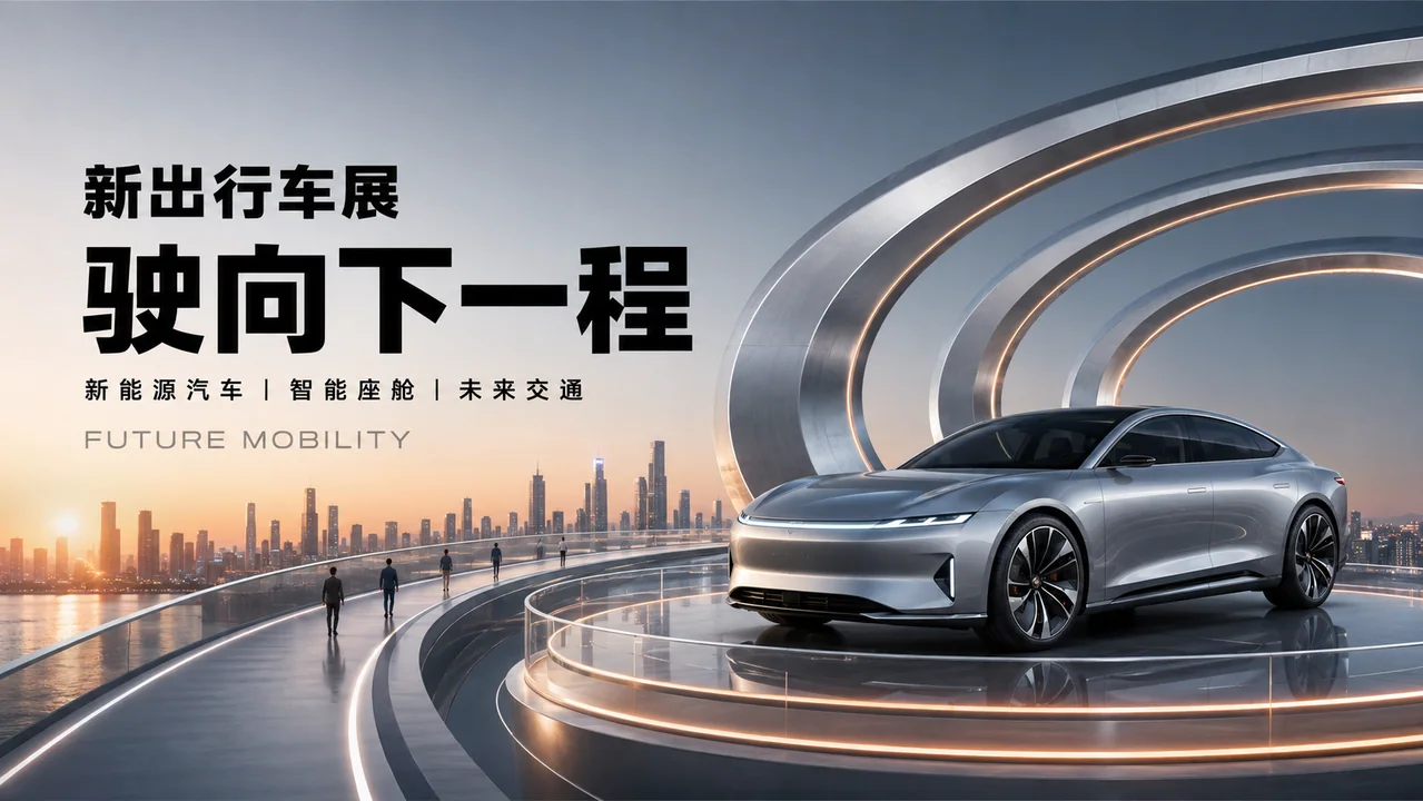 未来感新能源车展视觉海报设计
