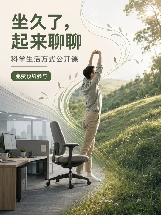 职场人健康觉察科学生活公开课海报