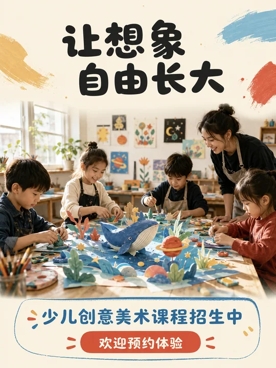 创意少儿美术课让想象力自由生长