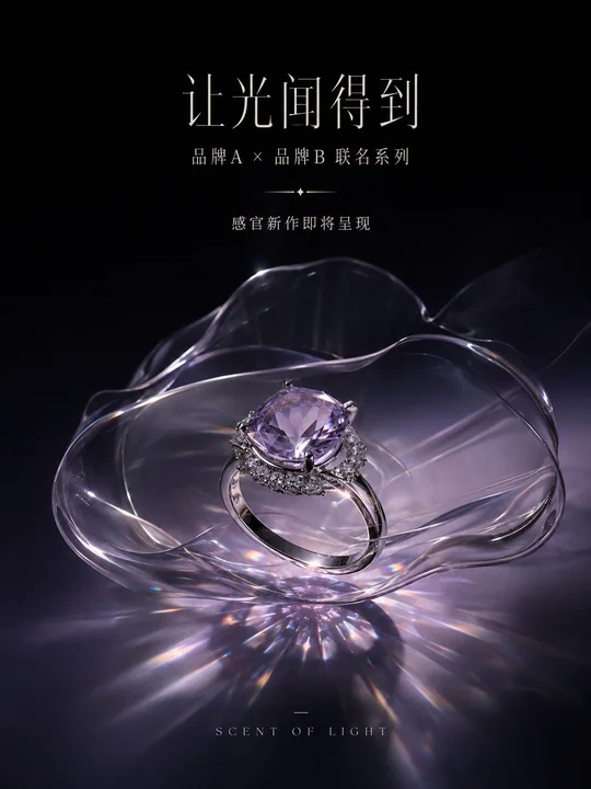 让光闻得到:珠宝与香氛的极简奢华视觉盛宴