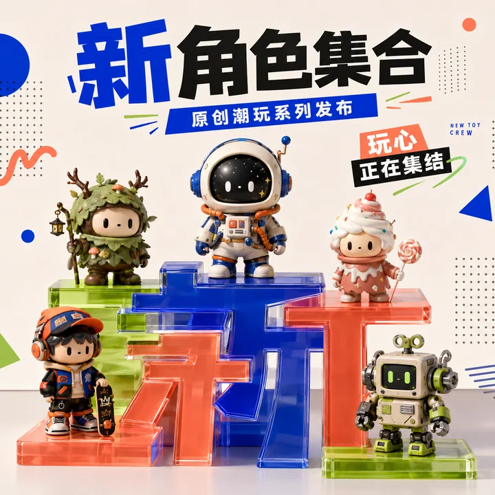 潮玩新势力原创角色系列发布海报