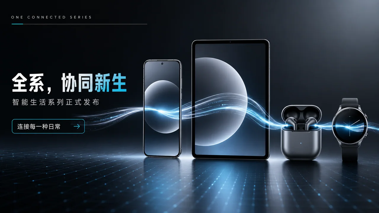 极简主义智能科技全生态系列海报