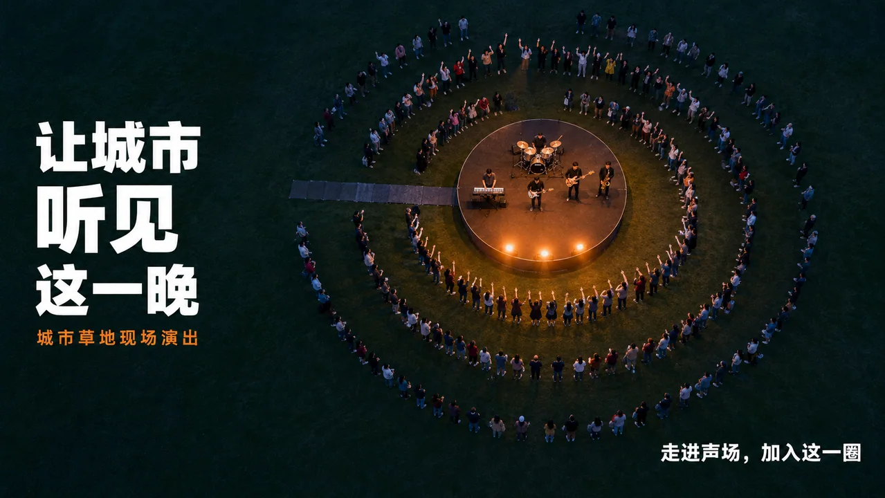 城市声波:蓝调时刻的草坪音乐会海报