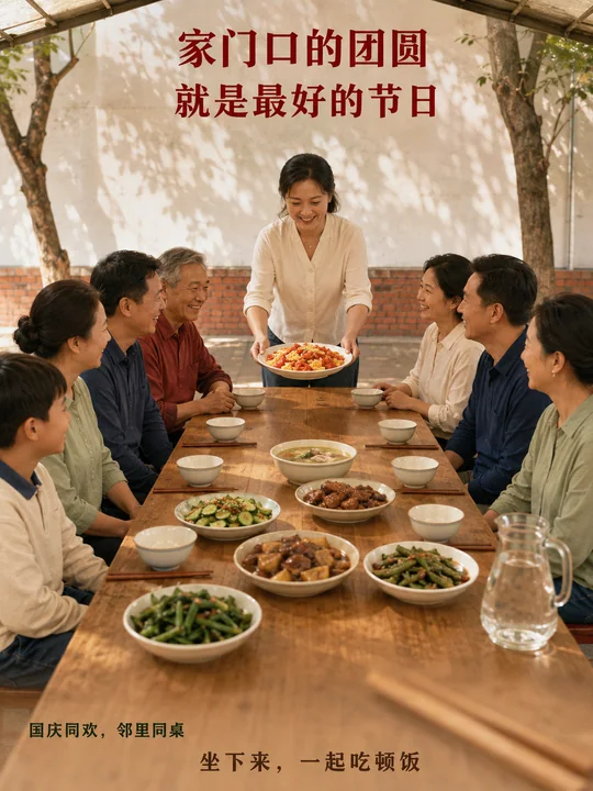国庆邻里长桌宴：家门口的真实团圆