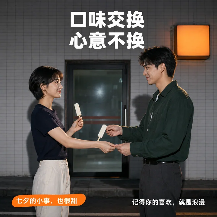 深夜便利店门口的夏日心动瞬间