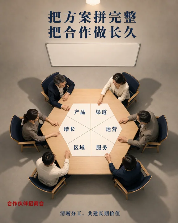 拼出完整事业蓝图:商务合作招商海报