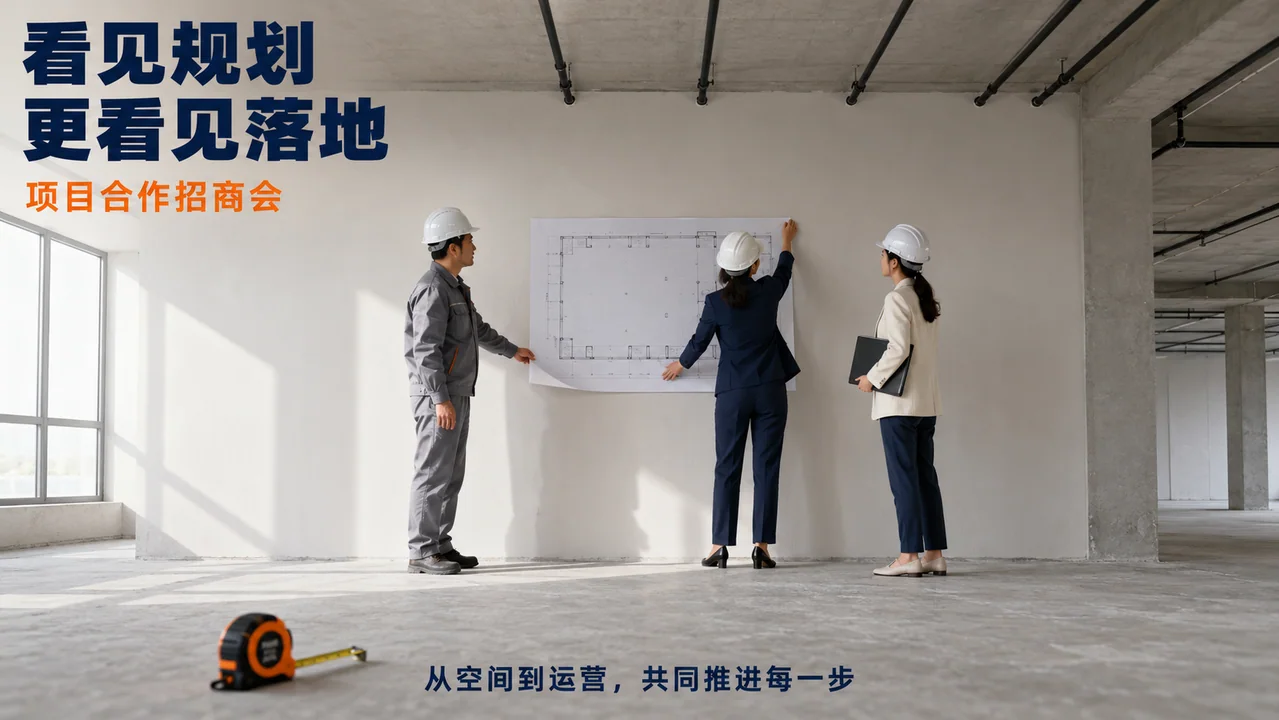 商业空间落地能力招商纪实海报