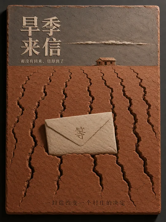 陶土浮雕质感旱季来信电影艺术海报