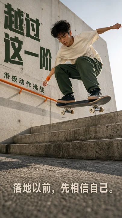 街头瞬间：越过这一阶的腾空艺术