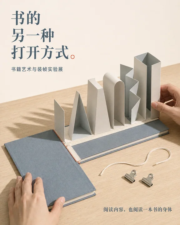 纸艺解构:书的另一种打开方式艺术海报