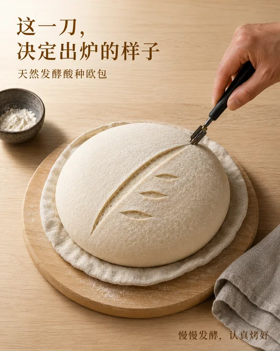 匠心之剪:酸种欧包割包瞬间