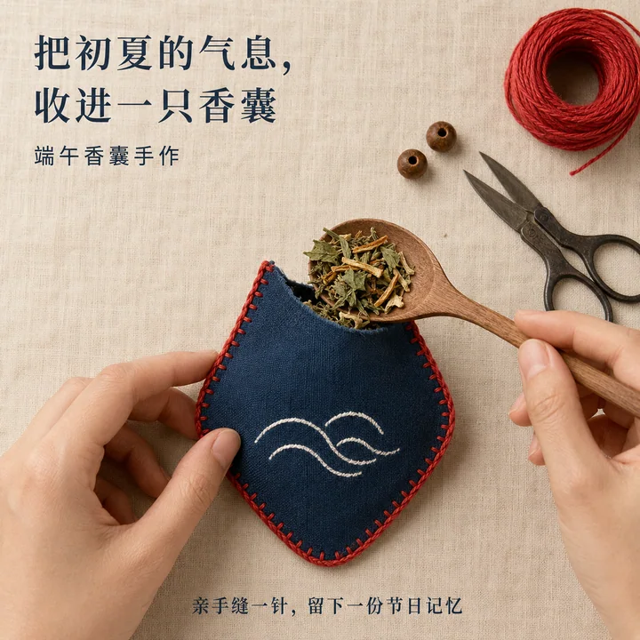 把初夏的气息收进这一只端午香囊
