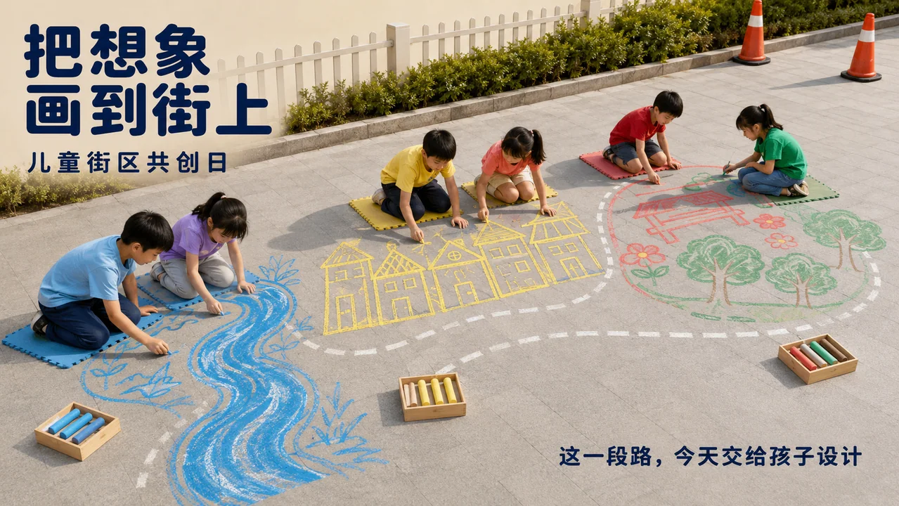 把想象画到街上儿童街区共创日