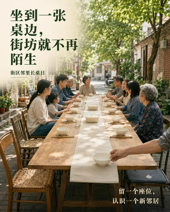 街坊邻里长桌日:坐在一起就不再陌生