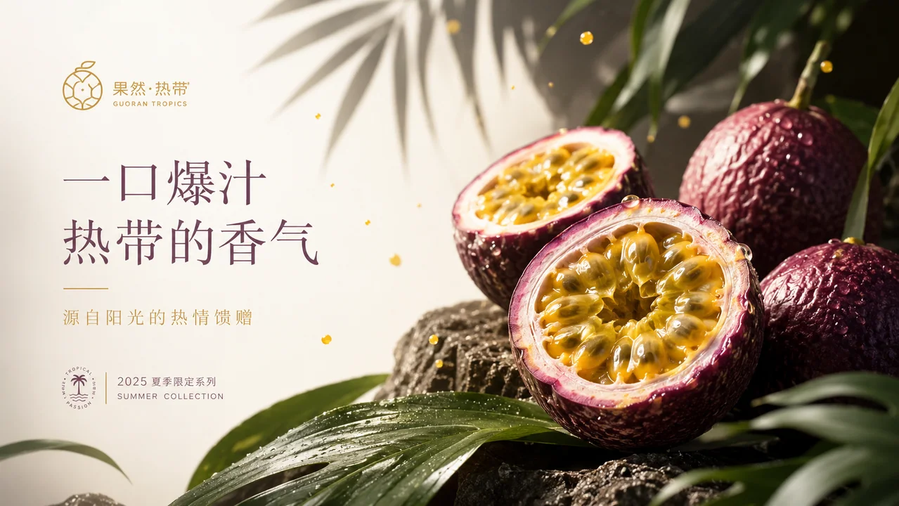 热带百香果品牌官网首屏横幅视觉图
