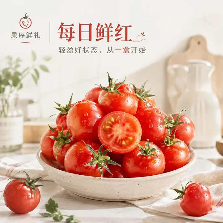 极致透亮圣女果:轻盈高质感品牌KV