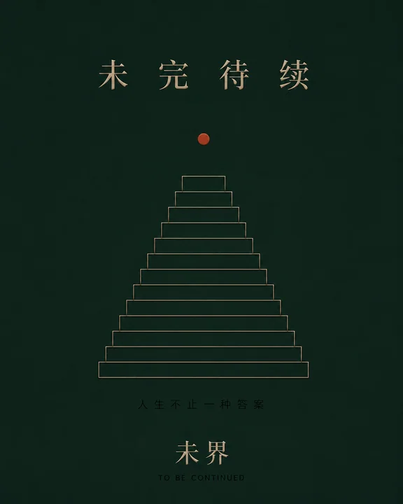 墨绿深处未完待续的极简几何美学