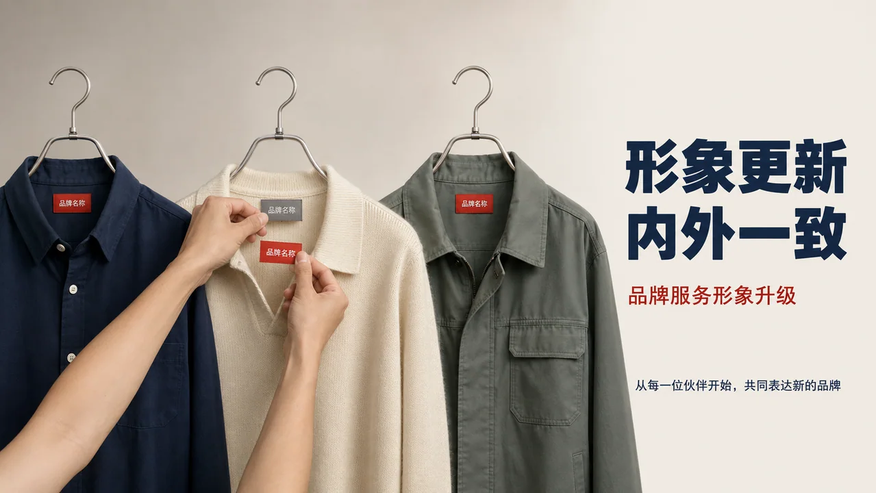 品牌重塑视觉:制服领标更换的匠心瞬间