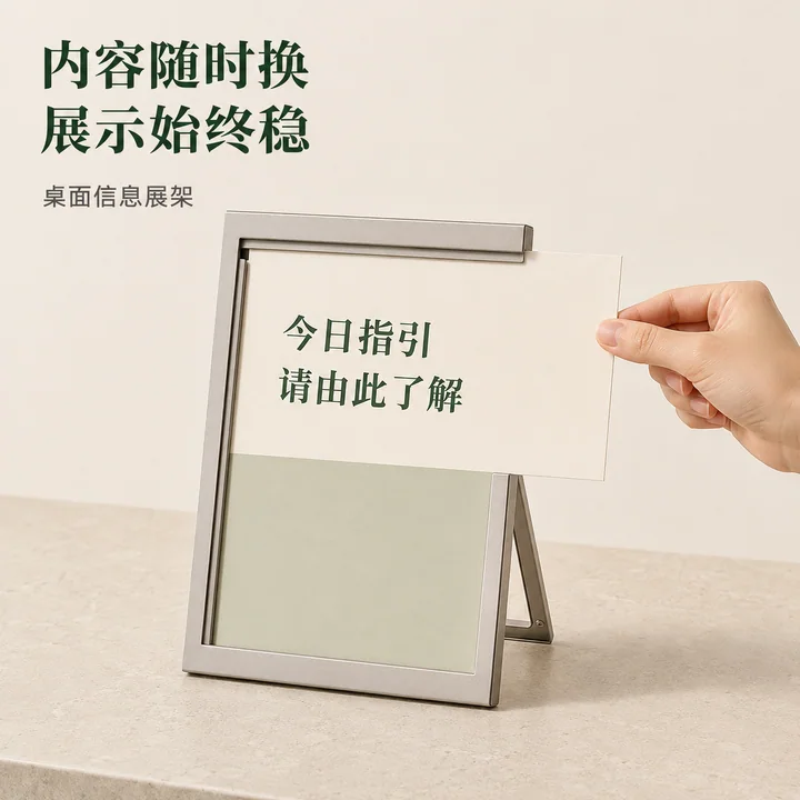 极简工业美学桌面导引牌展示图