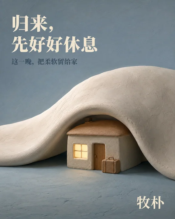 牧朴品牌中秋治愈系哑光陶土插画