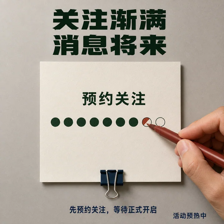 极简质感纸笔摄影活动预约预热海报