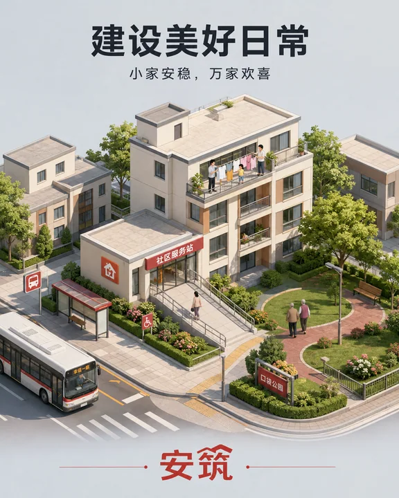 安筑国庆插画:等距视角下的美好日常