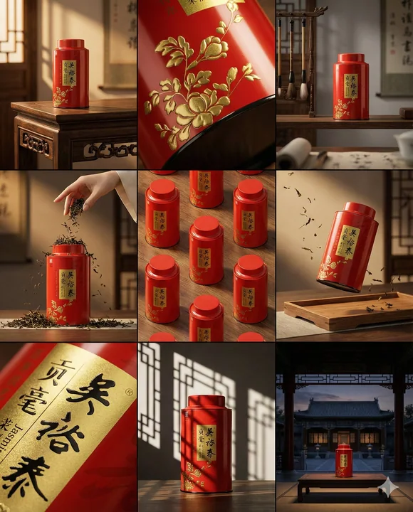 茶叶品牌九宫格视觉分镜设计