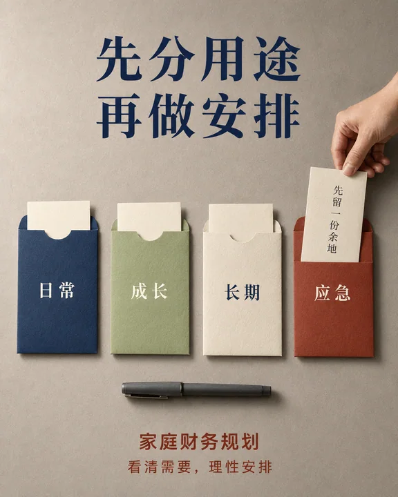 理性家庭财务规划:先分用途再做安排