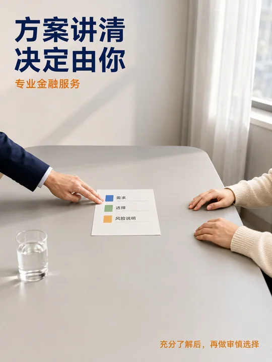 专业理性金融服务方案讲解纪实海报