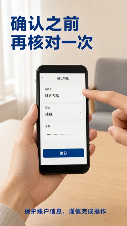 确认之前再核对一次金融安全公益海报