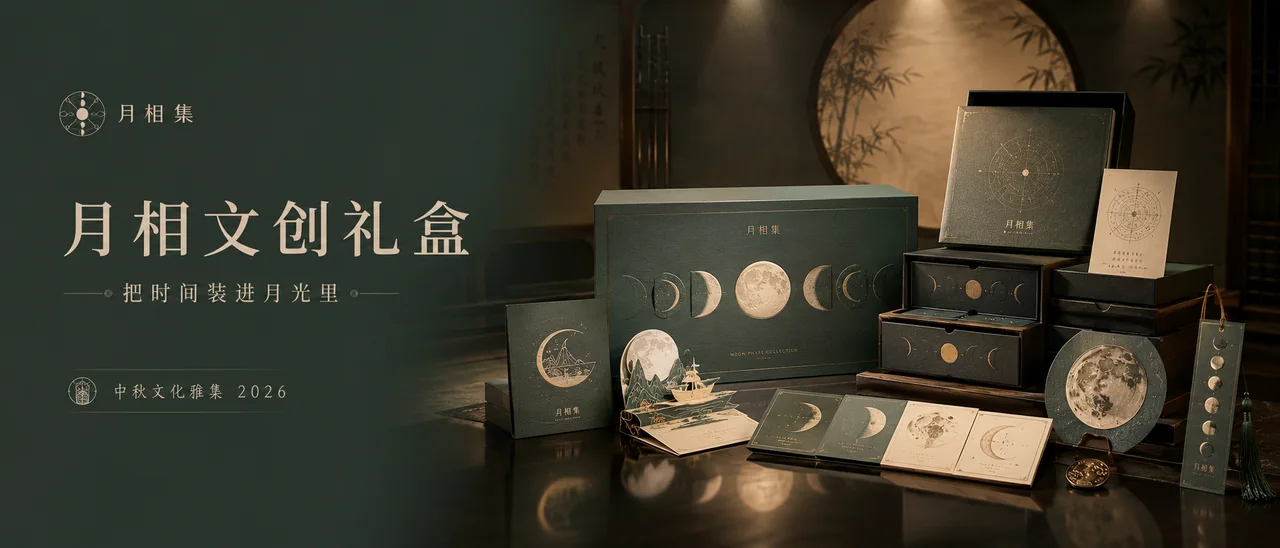 墨绿月影：21:9超宽屏文化创意品牌主视觉