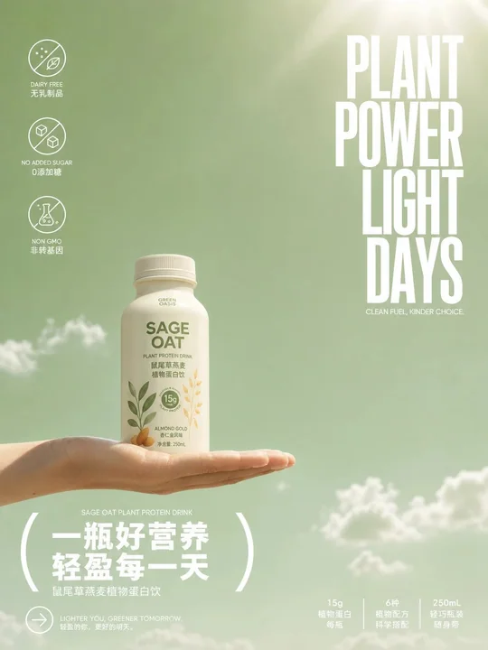 极简手托夏日果茶清爽广告视觉