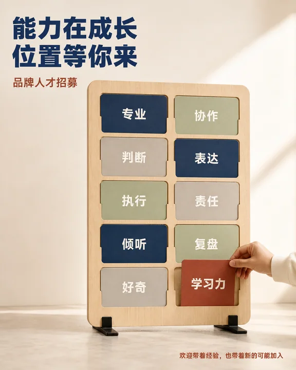 寻找持续成长的你：职场能力墙招聘视觉