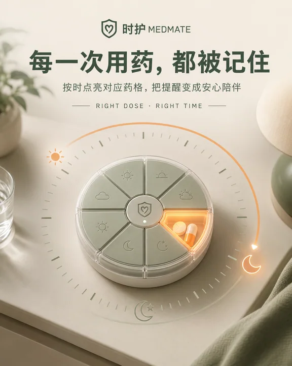时护智能药盒:每一次用药都被温柔记住
