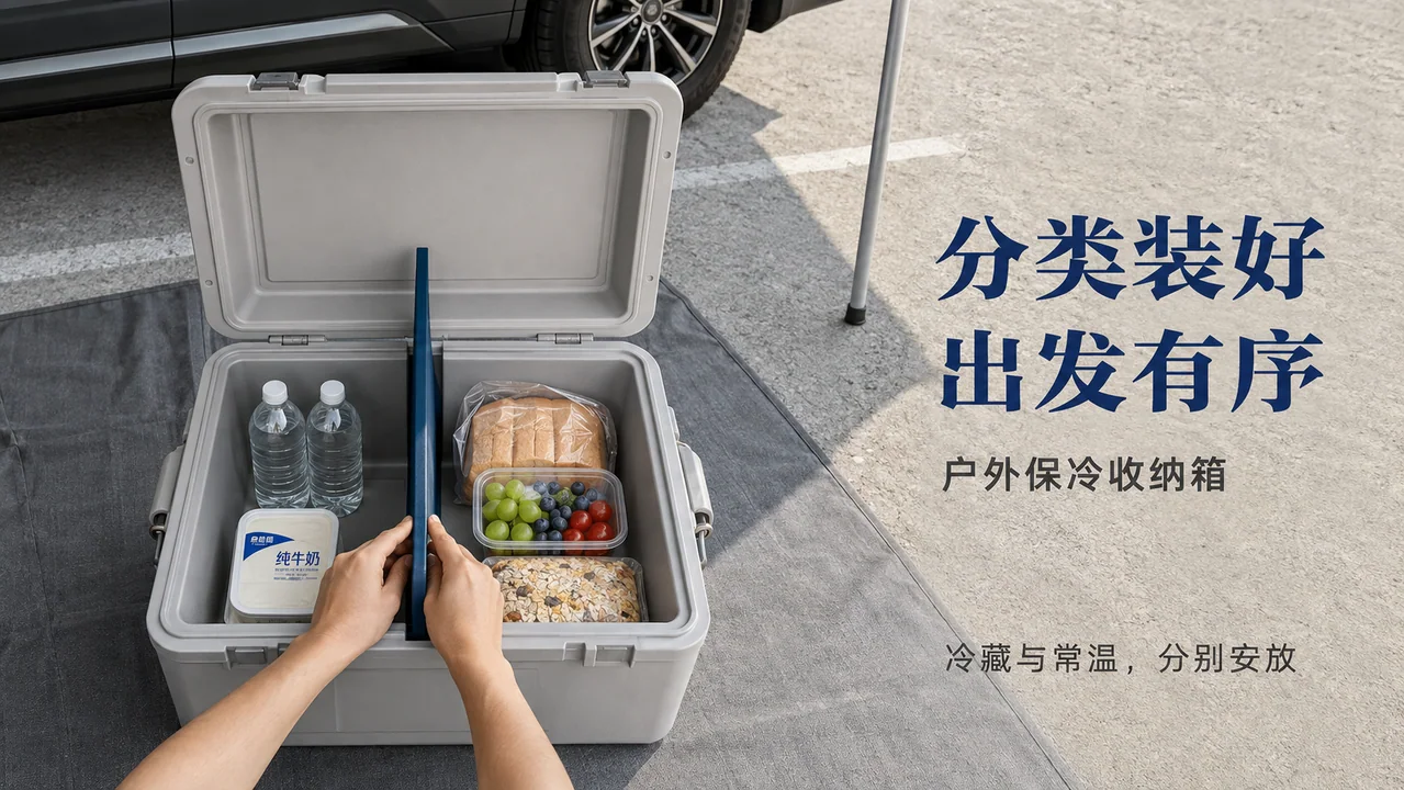 自驾露营收纳秩序美学产品海报
