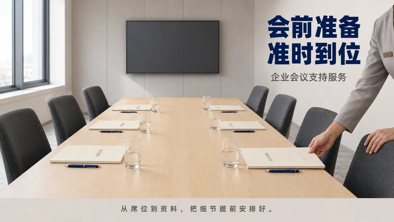 企业会务支持服务之美：极致秩序感海报