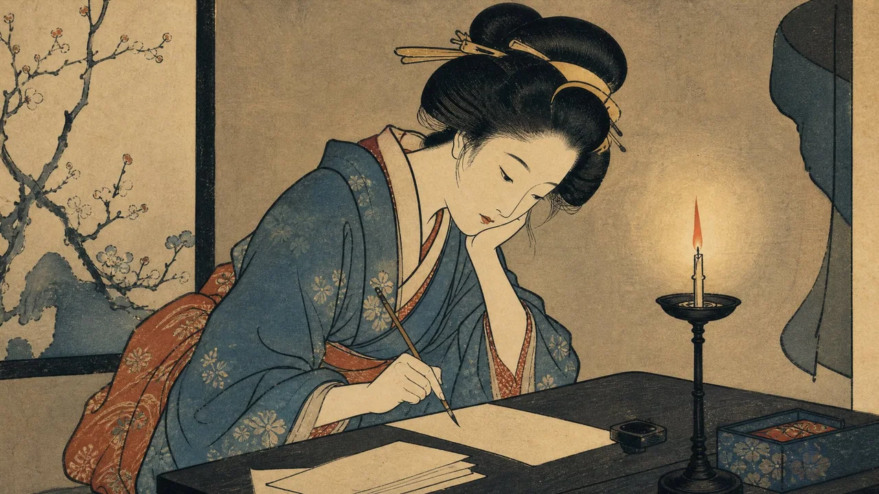 浮世绘风格插画提示词