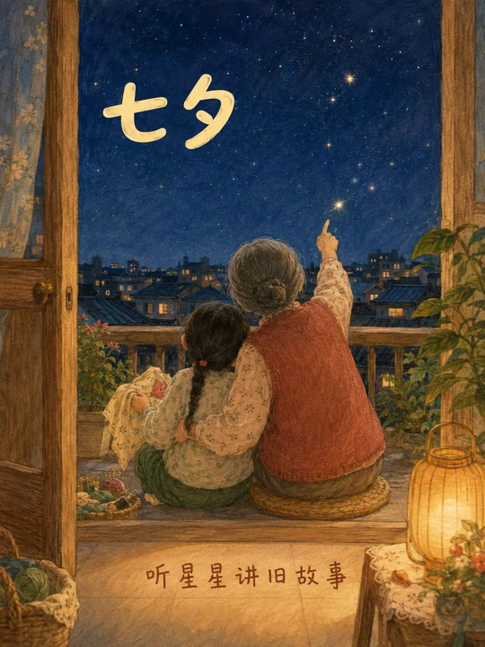 仲夏七夕夜：祖孙共话繁星与指尖的记忆