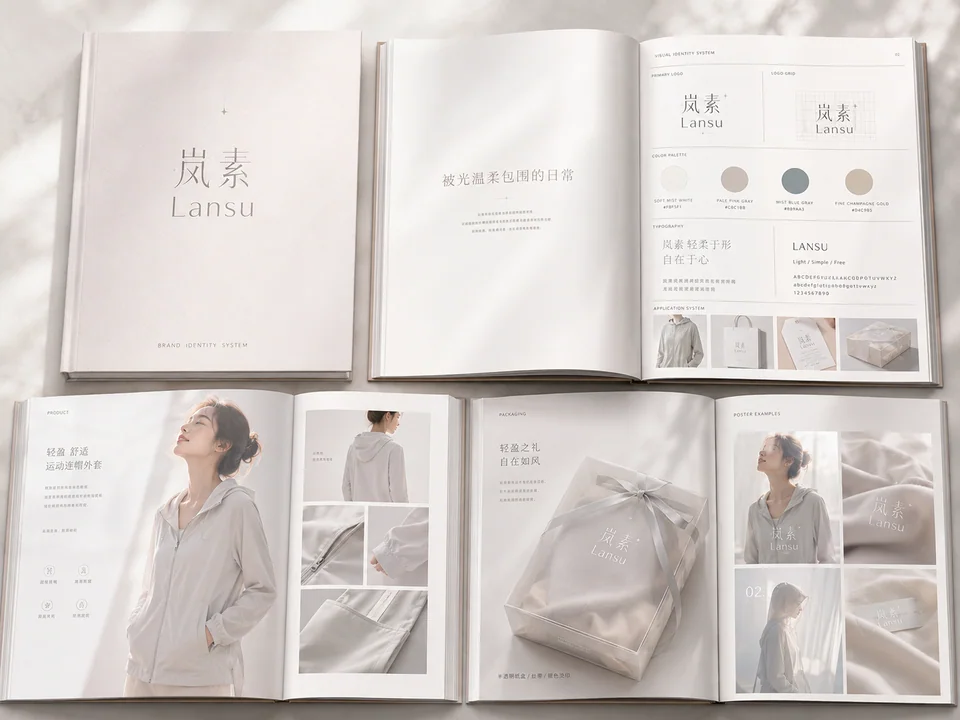 岚素品牌全案手册：极简雾色治愈系美学