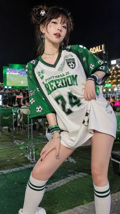 世界杯绿茵女孩日系街拍写真