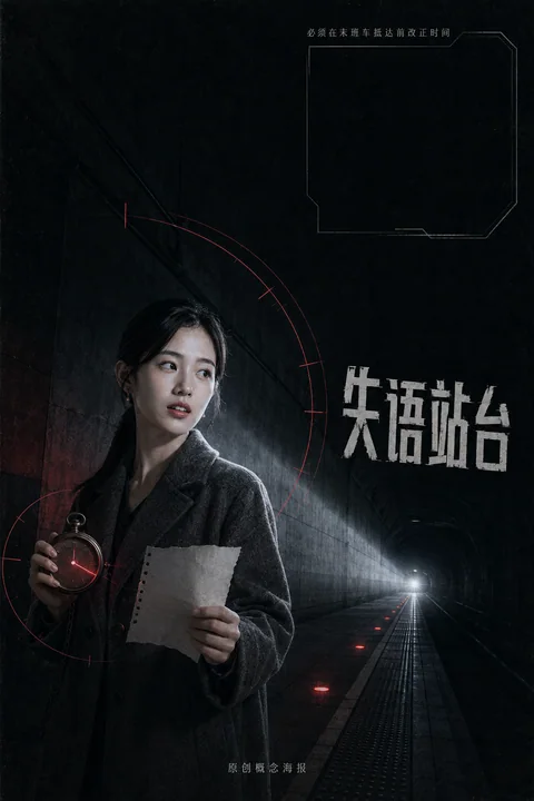 失语站台末班车心理悬疑海报