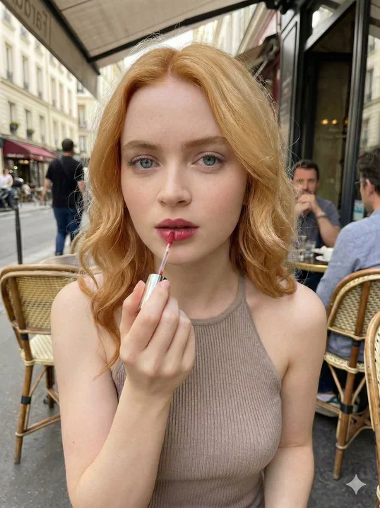 Photo spontanée de beauté sous la lumière du jour d'un influenceur